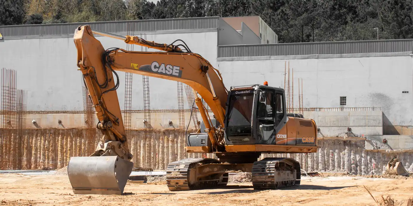 Excavation skid steer working on a job site in Las Vegas